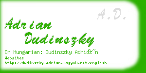 adrian dudinszky business card